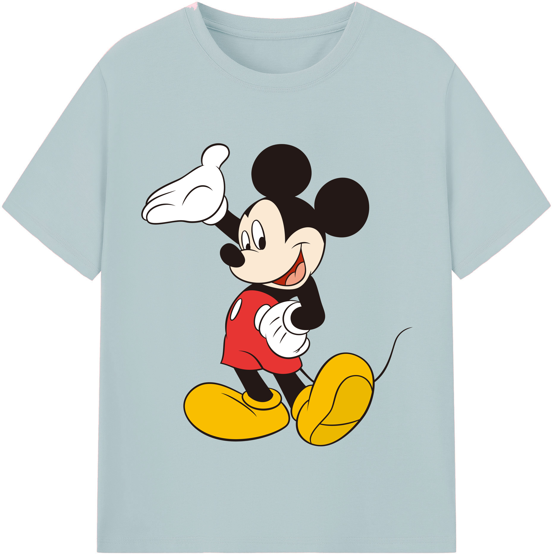 （画像用） ミッキーマウス Mickey Mouse 綿100％半袖Tシャツ（フロントプリント）